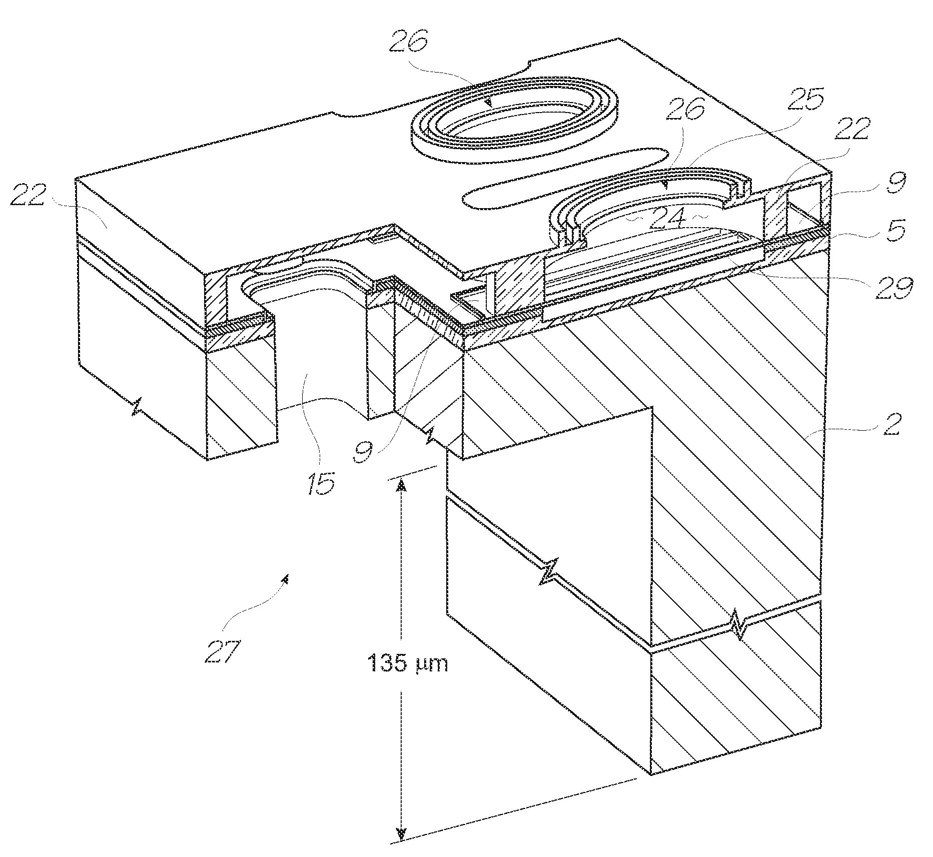 Printhead having ink ejection face complementing ink or other features of printhead