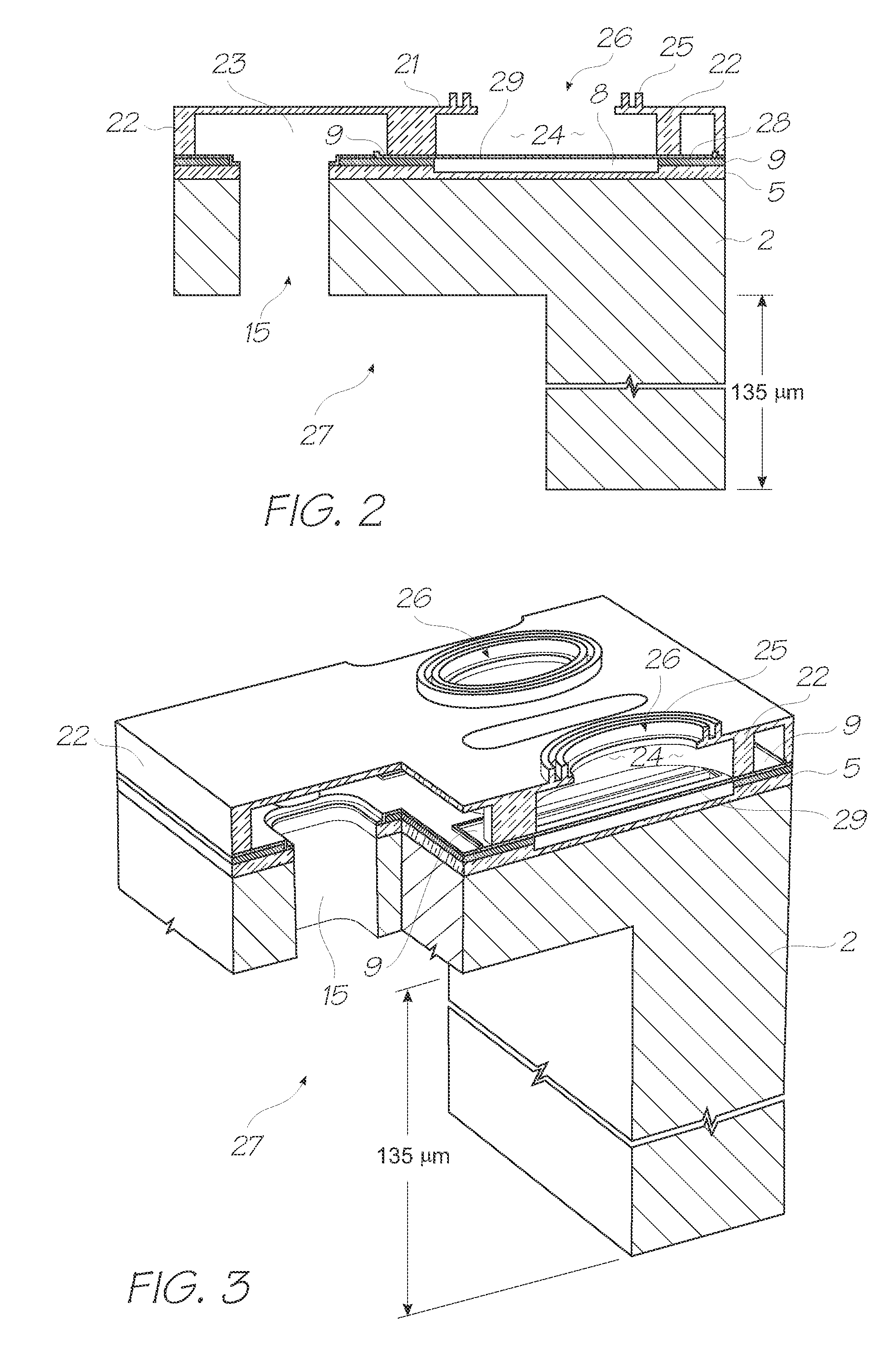 Printhead having ink ejection face complementing ink or other features of printhead