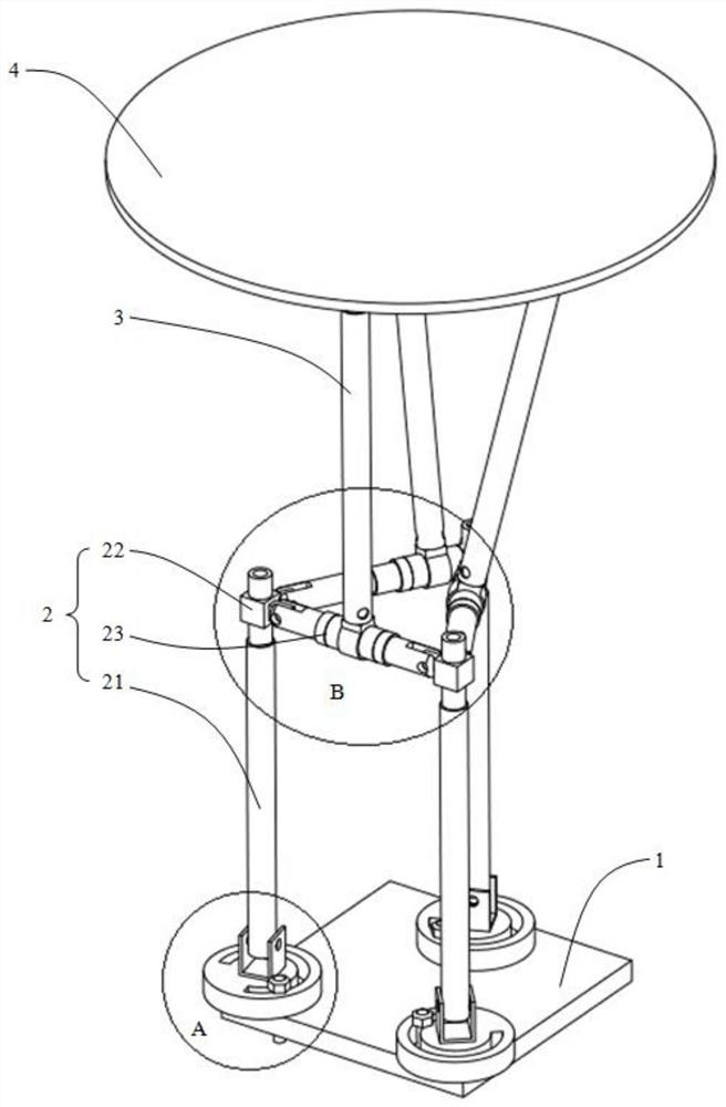 An extensible and turning mechanism