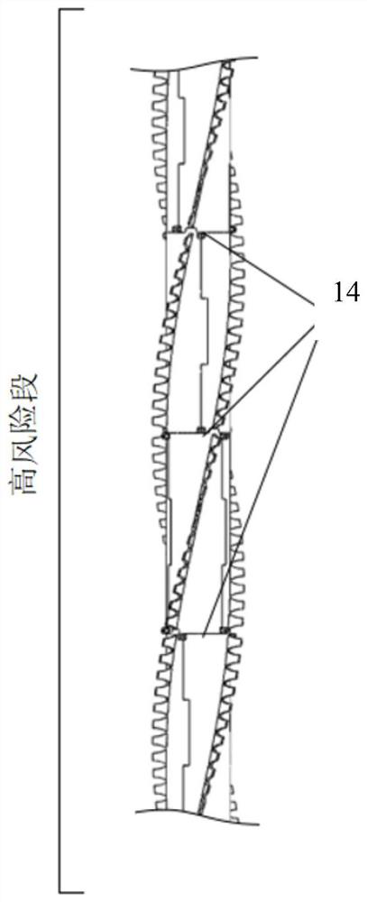 Arrangement method of vibration suppression device for variable pitch marine riser