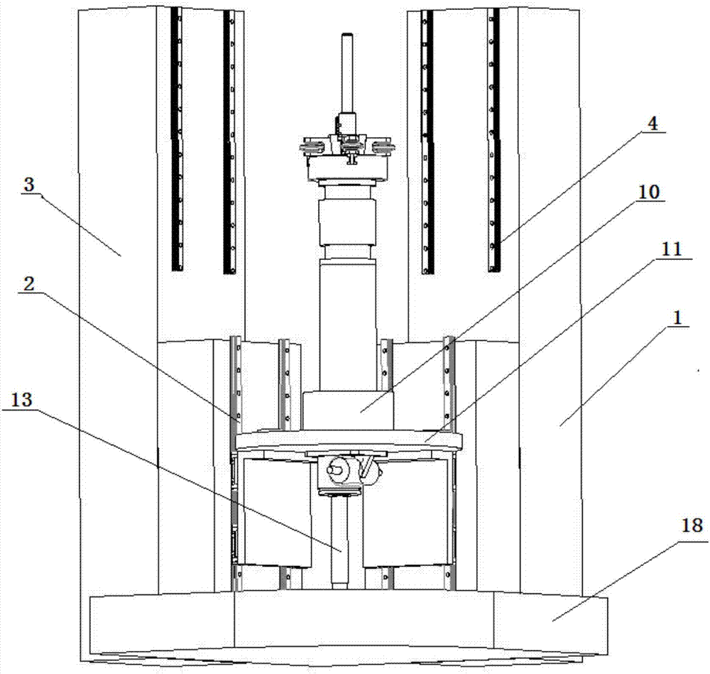 A pair of wheel spinning equipment for forming large thin-walled cylindrical parts
