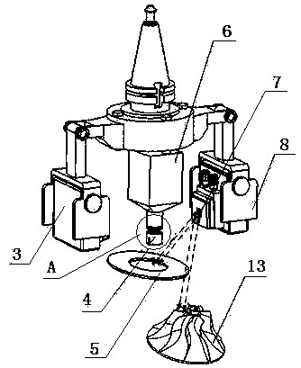 Measuring method of measuring device for machining error of thin-walled parts based on spatial light modulator