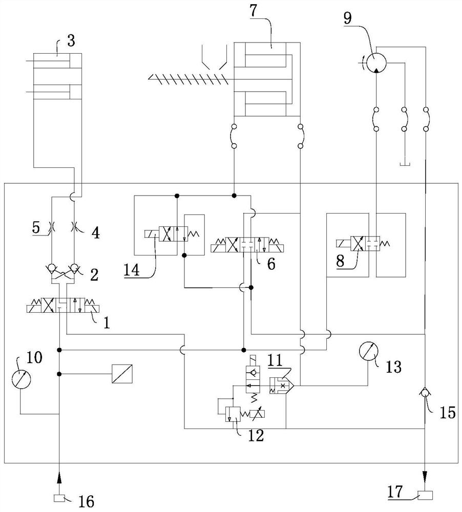 V-shaped injection hydraulic oil way of injection molding machine