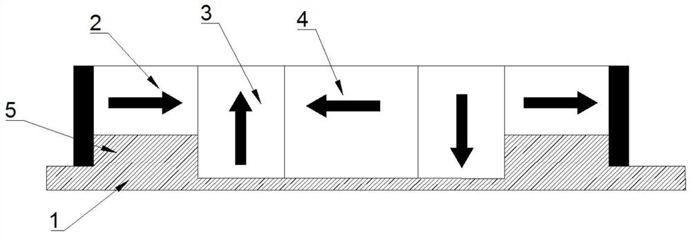 Linear Halbach array permanent magnet rail