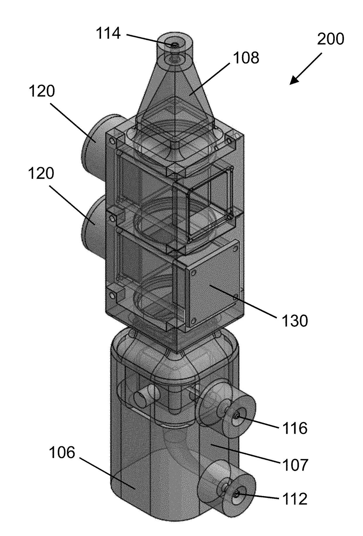 System for generating high concentration factors for low cell density suspensions