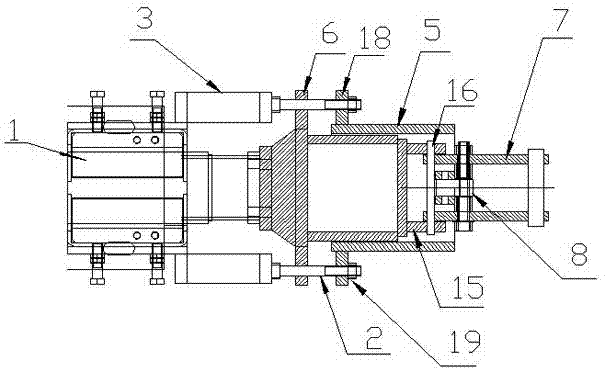 Automatic pull-and-push box mechanism for fixed type rubbish compression device