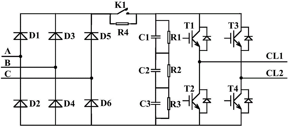 Super-power cascade type high-voltage inverter and method for surge inhibiting of super-power cascade type high-voltage inverter