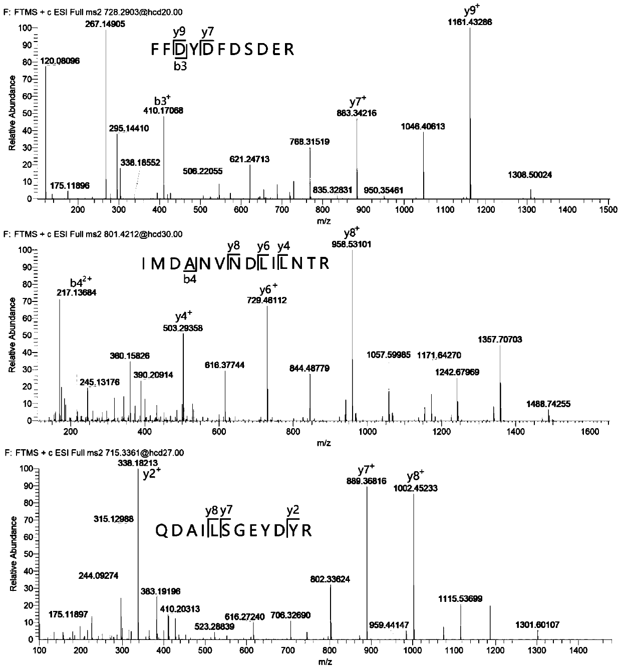 Method for determining apis cerana Fabricius MRJP1 protein content in honey by utilizing liquid chromatography tandem mass spectrum