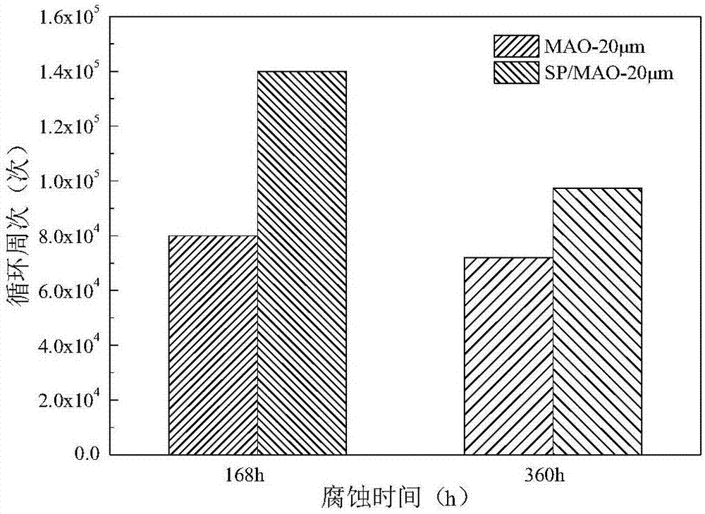 Surface treatment method for improving fatigue property of magnesium alloy in corrosion environment