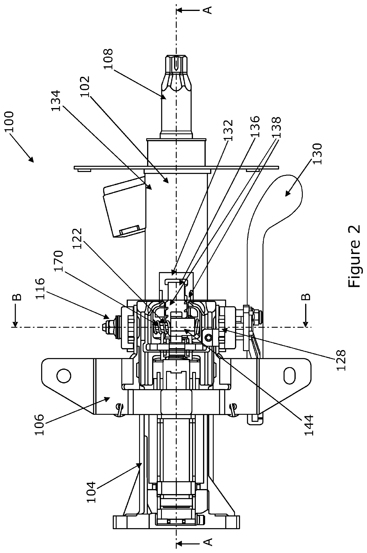 A steering column assembly