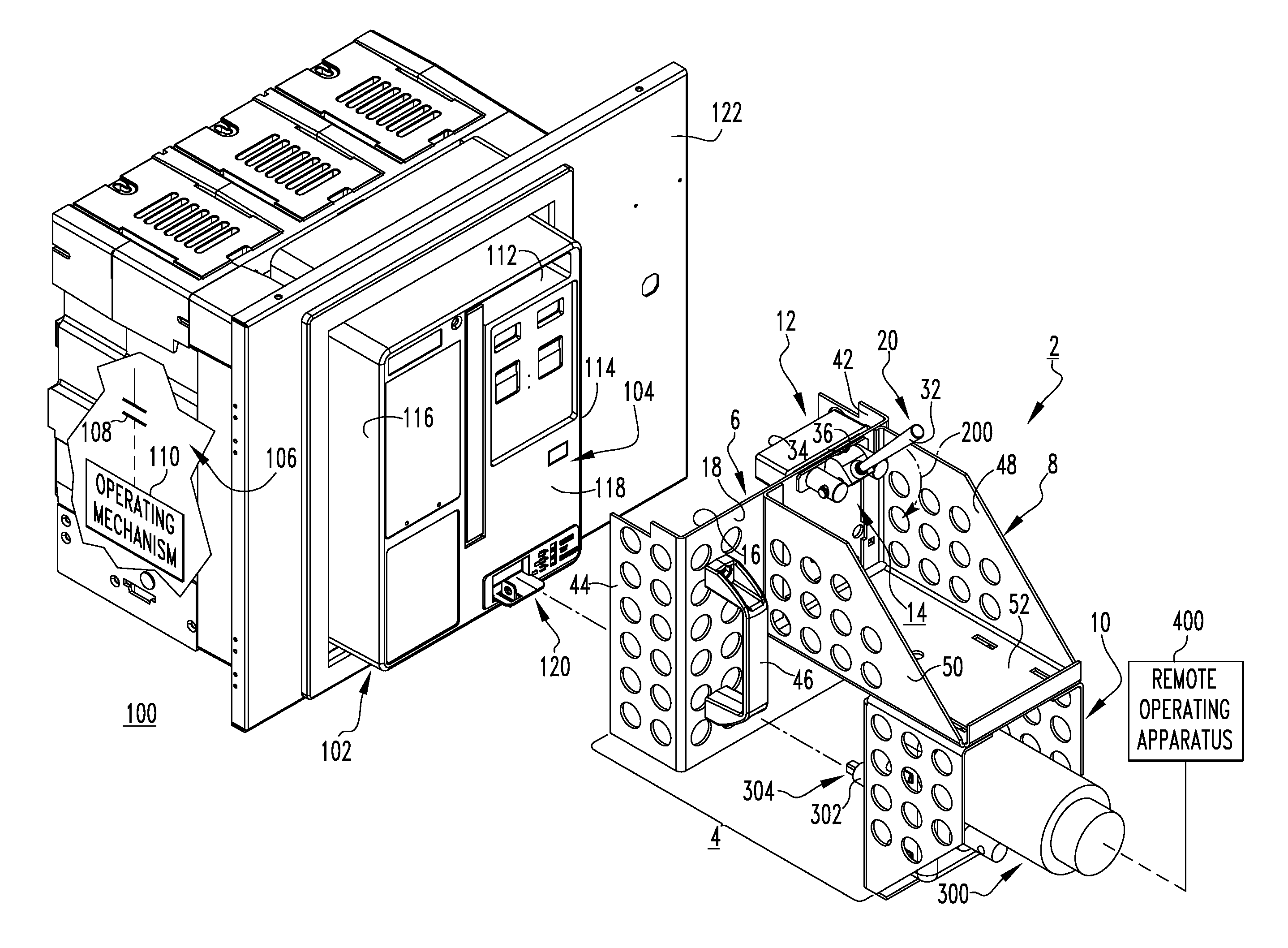 Electrical switching apparatus and mounting assembly therefor