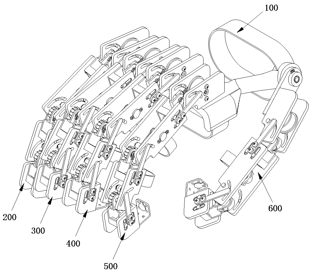 Exoskeletal gloves with simultaneous finger position measurement and fingertip force feedback