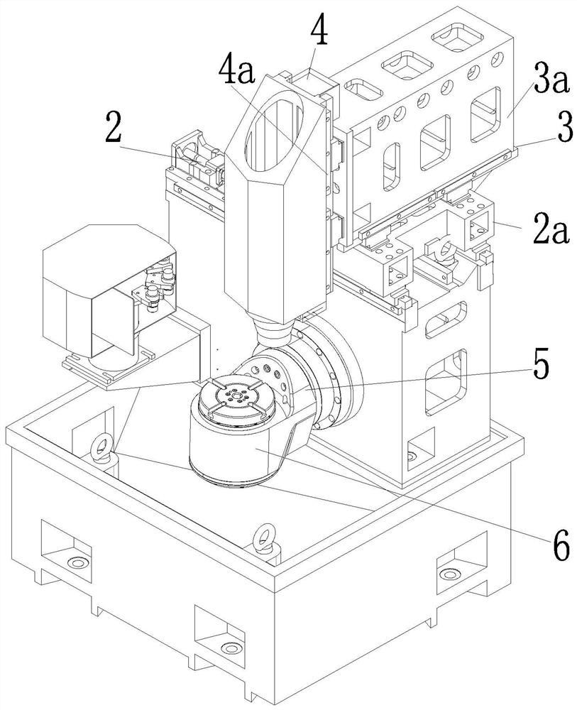 Split transmission five-shaft high-precision machining system