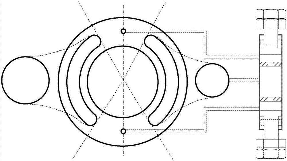 A pressure pulsation attenuation device with adjustable attenuation frequency integrated in the plunger pump