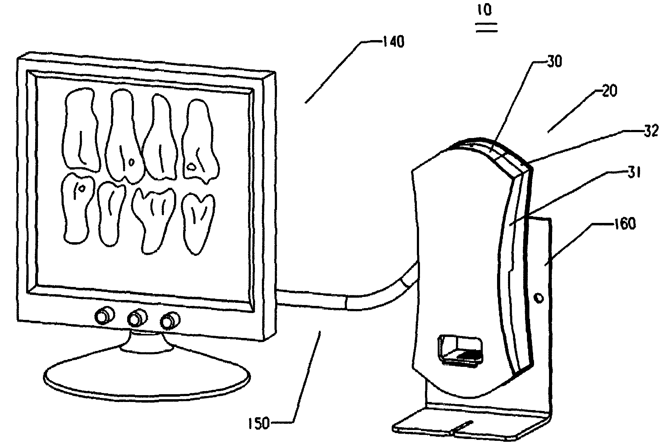 Dental x-ray film viewing device