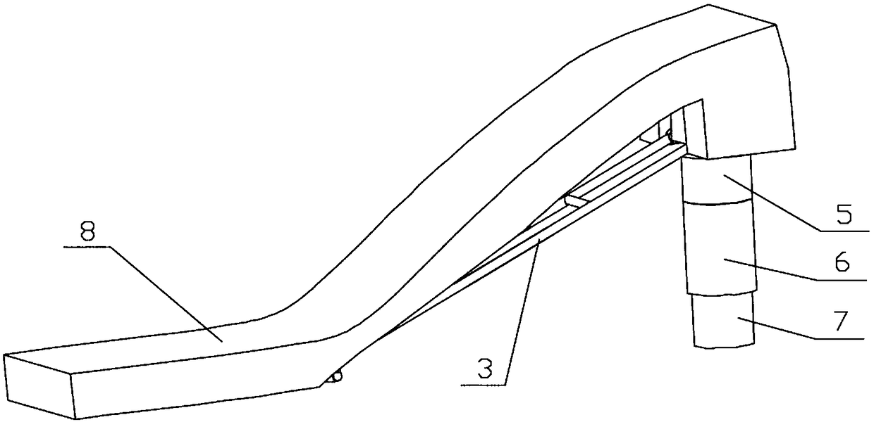 High-heeled shoe with function of automatic height adjustment