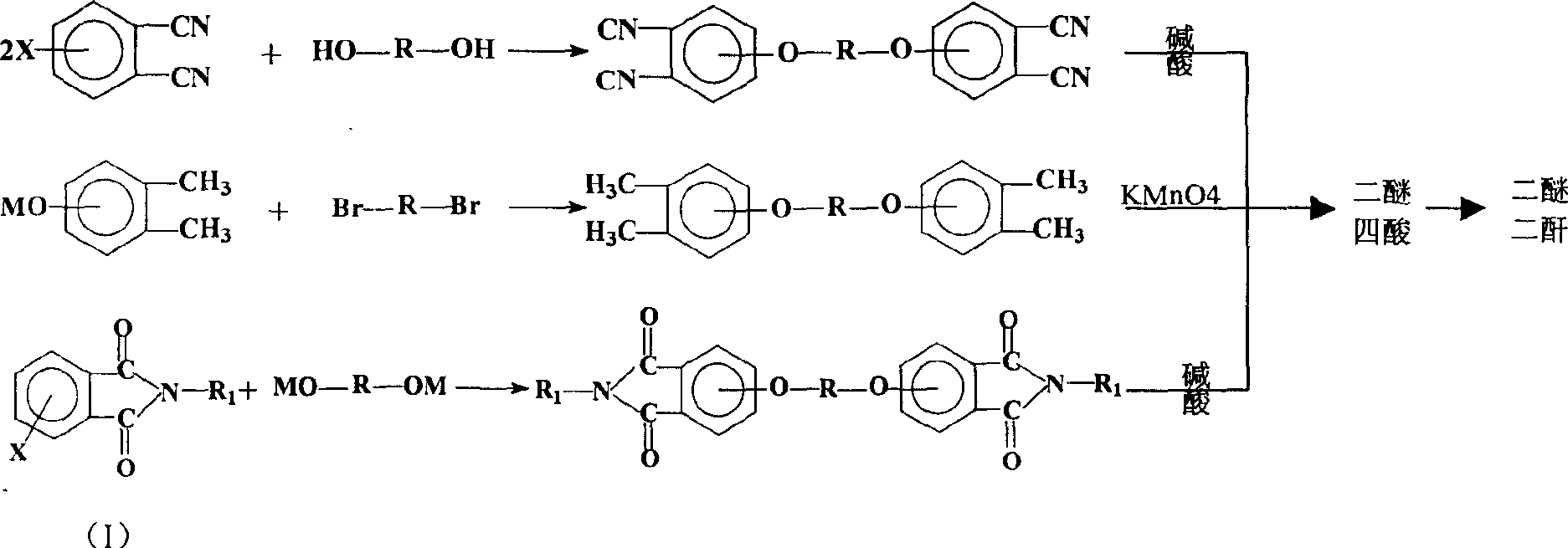 Process for synthesis of aryl bis-ether dianhydrides monomer