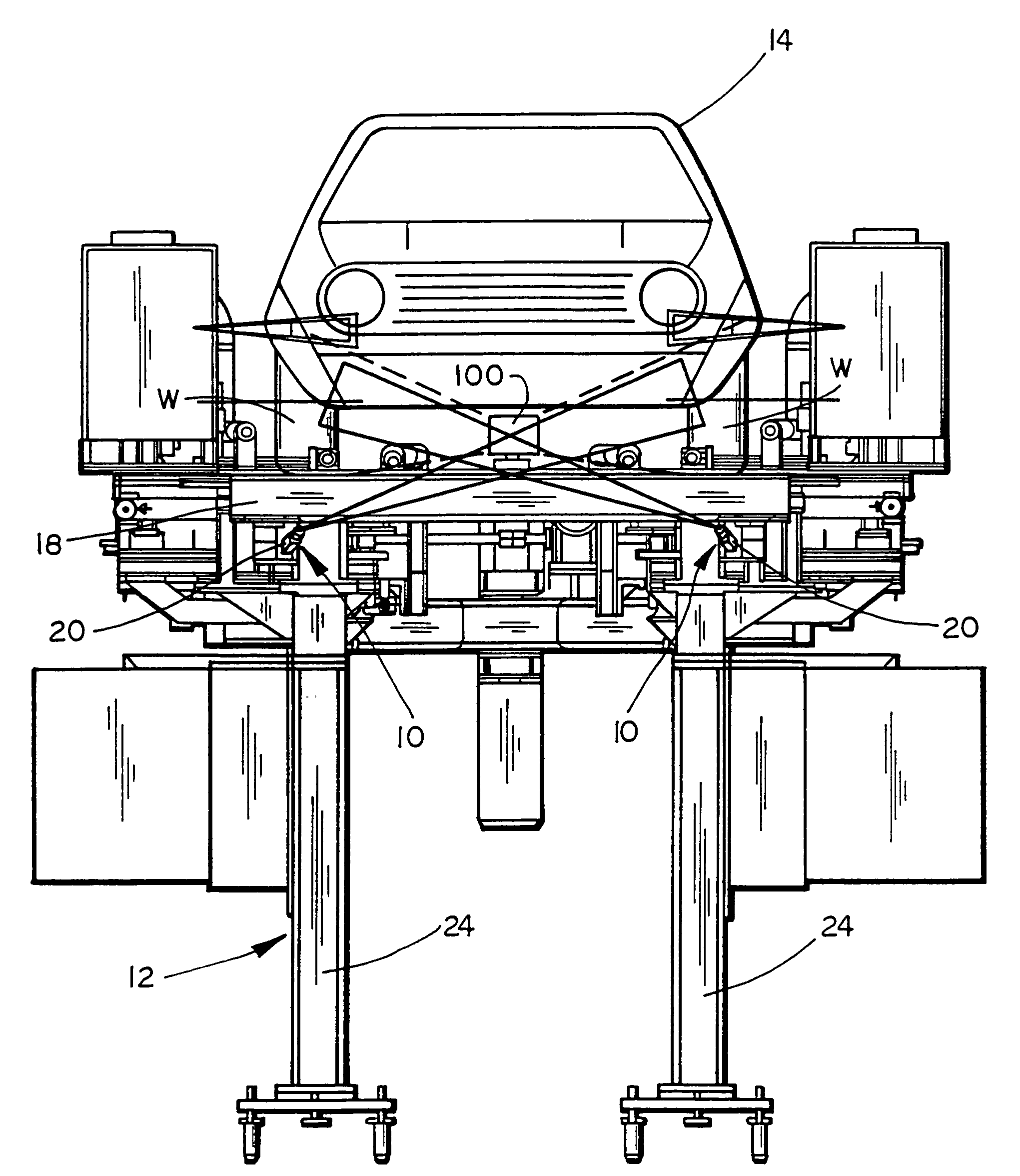 Caster angle measurement system for vehicle wheels