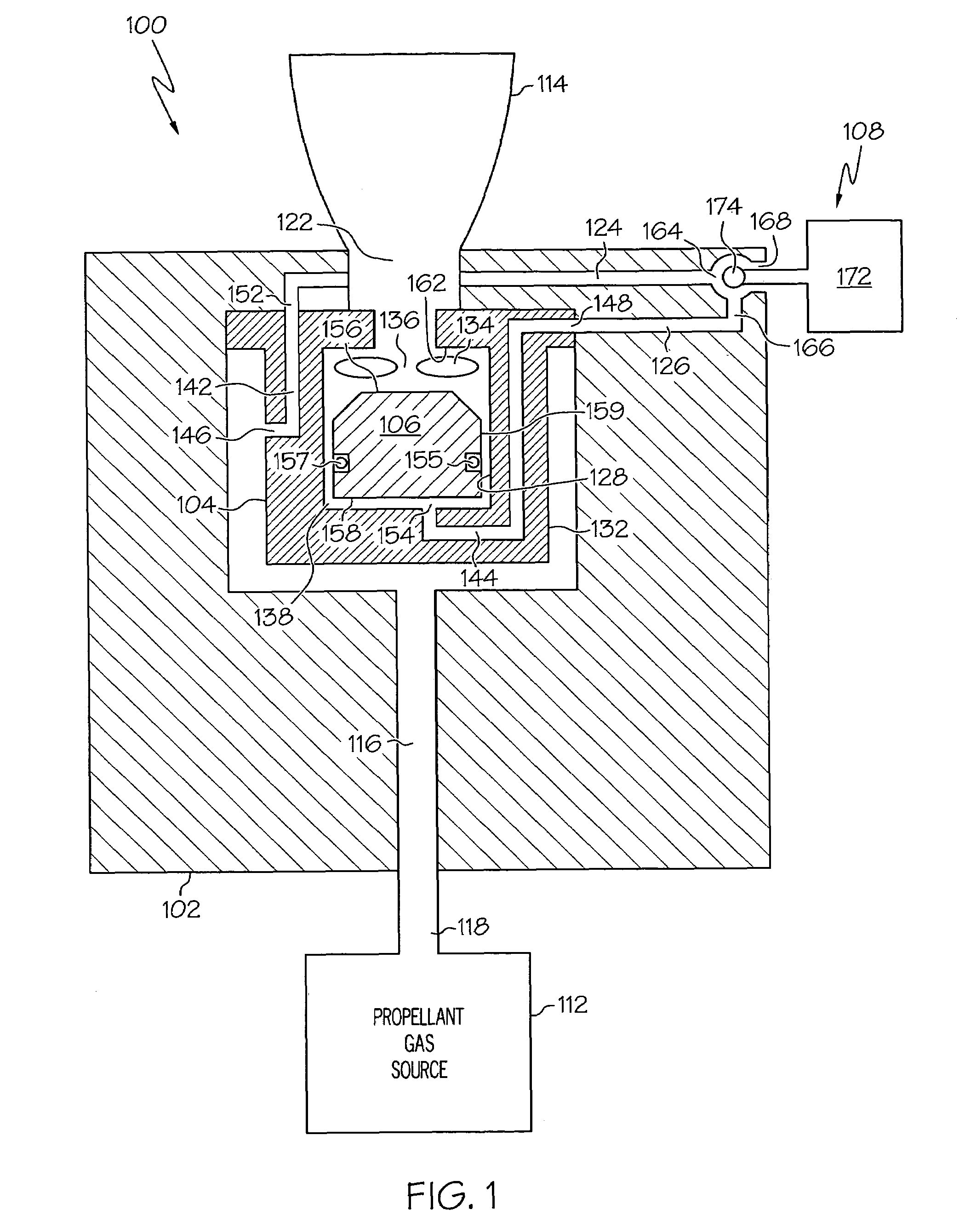 Embedded high temperature valve