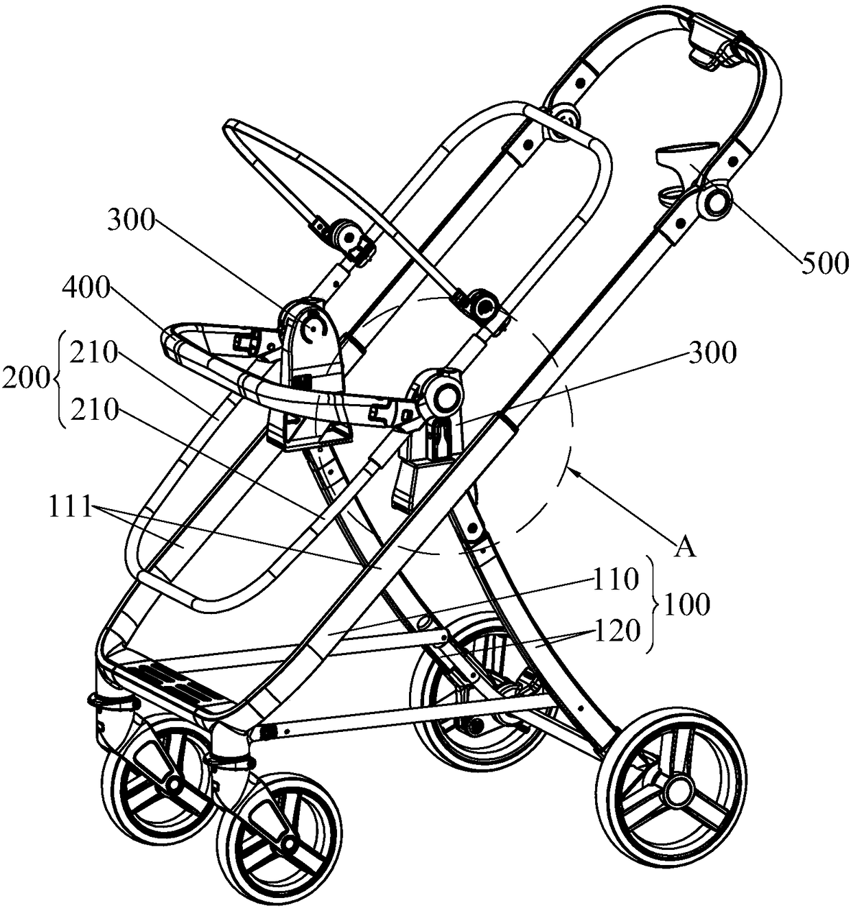 adjustable stroller frame
