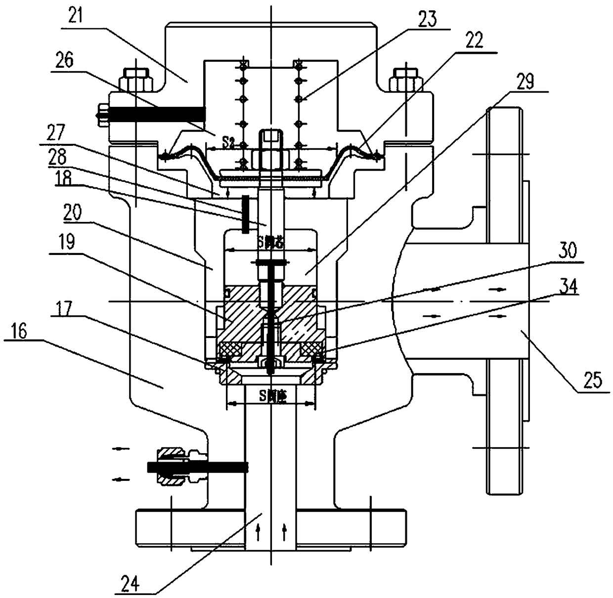 Low-pressure pilot-operated type safety valve