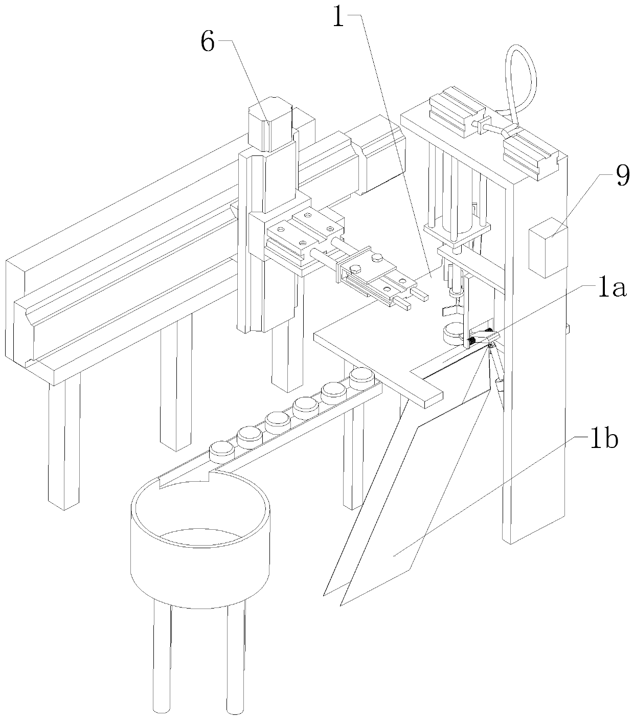 A steel cover automatic engraving machine