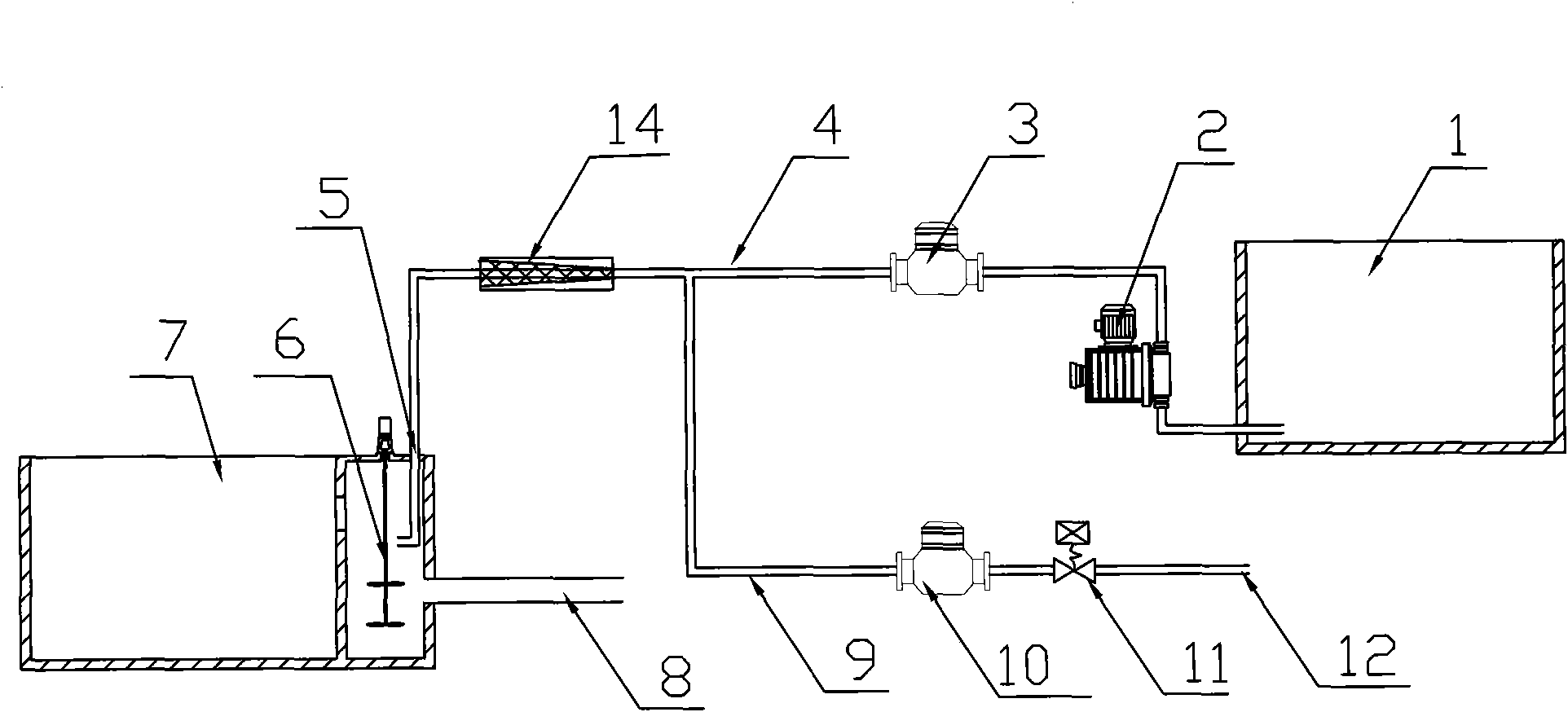 Method and device thereof for secondarily diluting and feeding coagulant