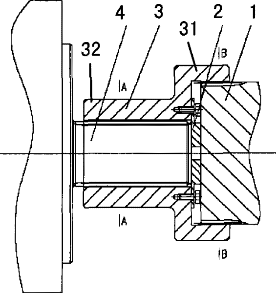 Floating connection device of gearbox and oil pump of hydraulic pump station of engineering ship