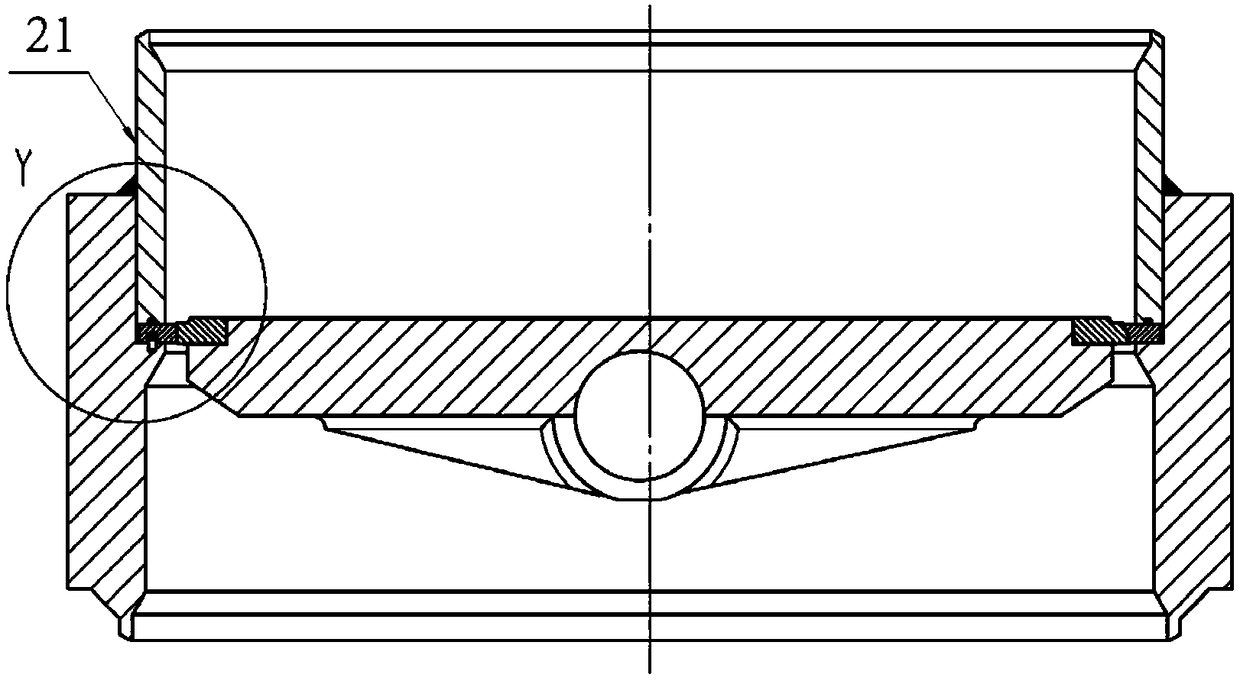 Three-eccentric center butterfly valve and manufacturing method thereof