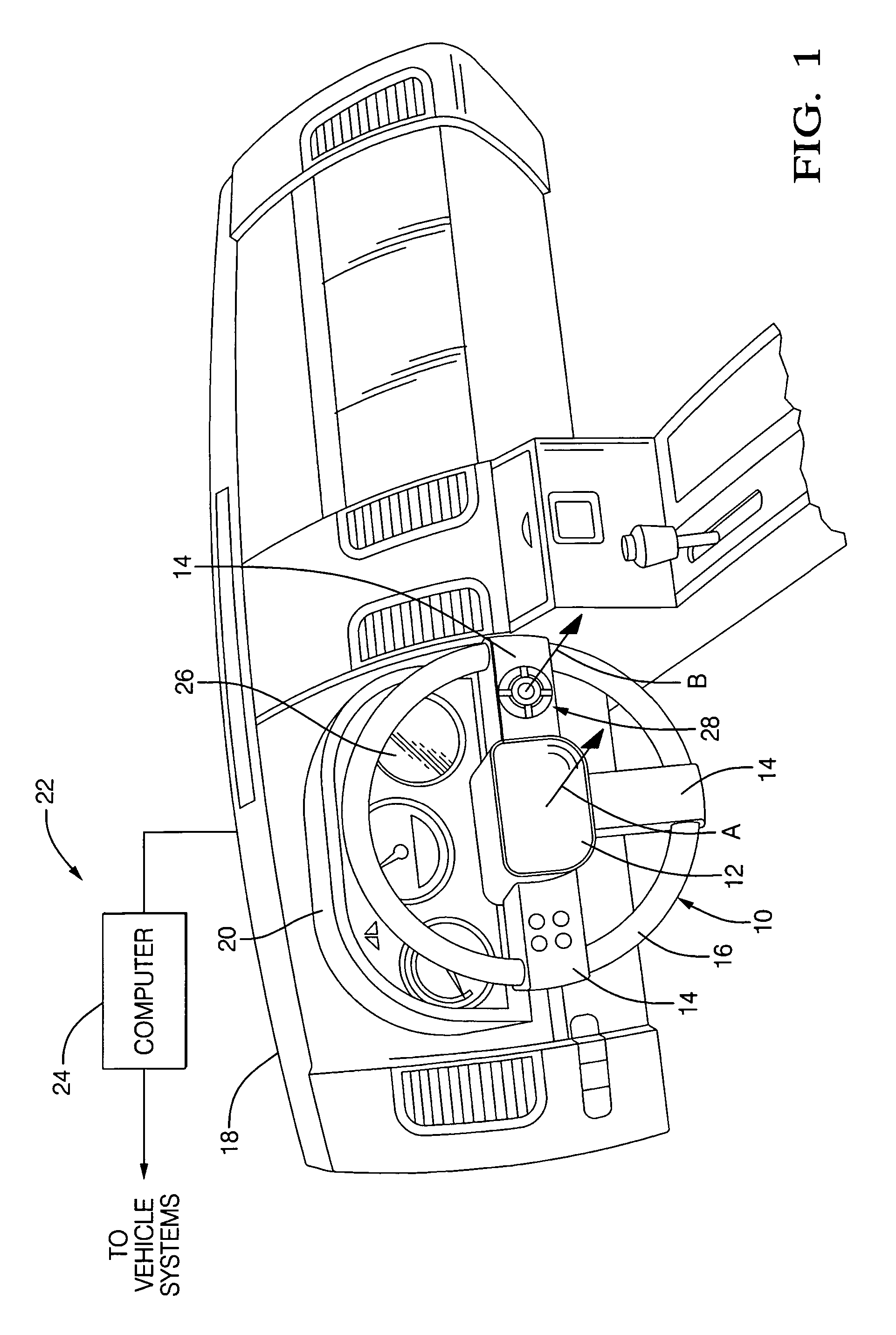 Vehicle information system with steering wheel controller