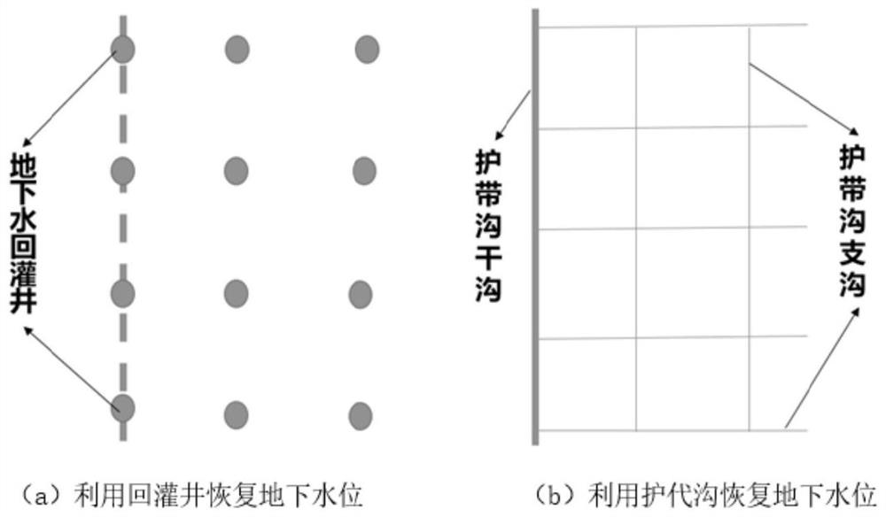 Underground water level regulation and control method for synergistically relieving desertification and secondary salinization of arid area