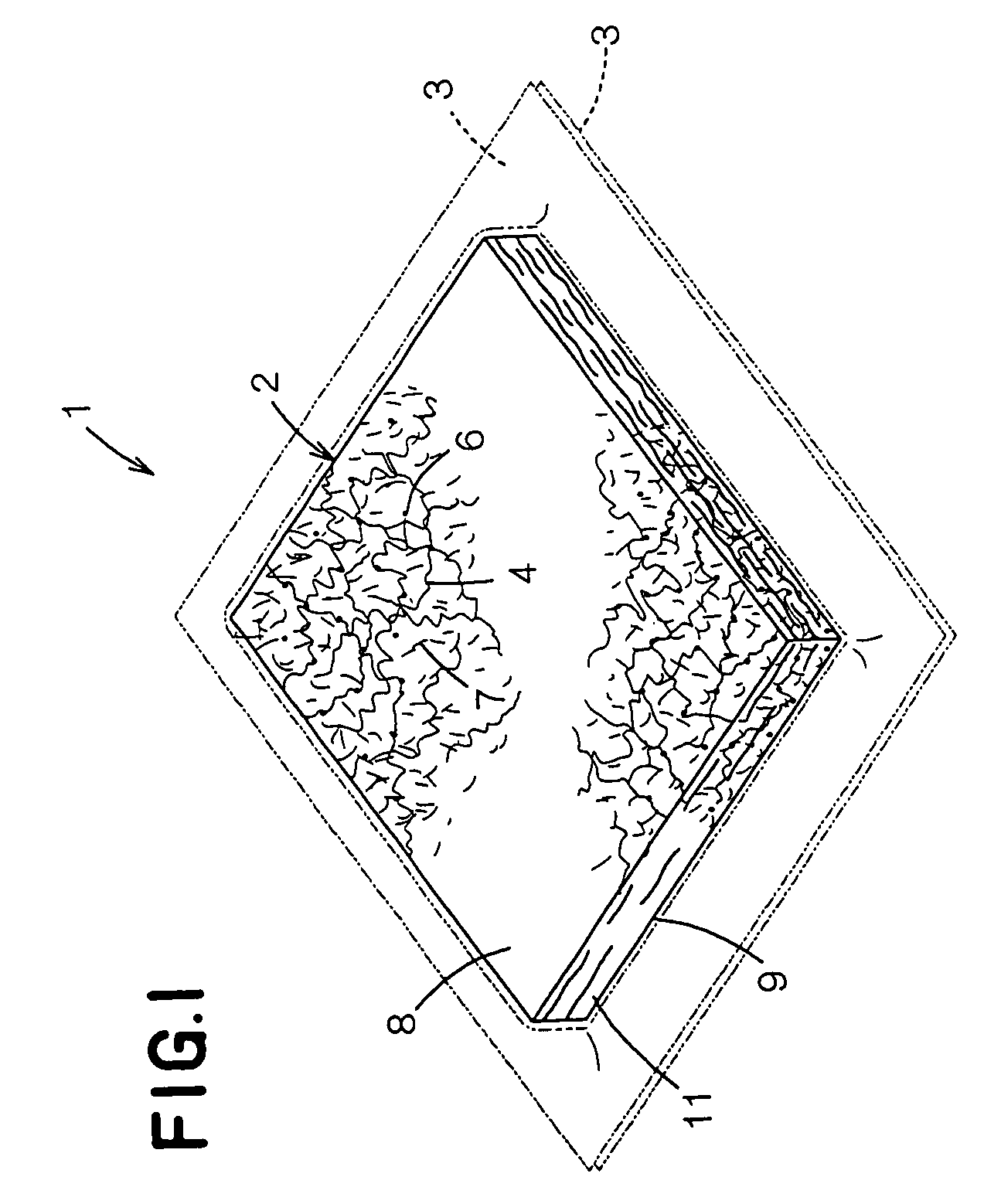 Water-absorbent structure and process for making the same