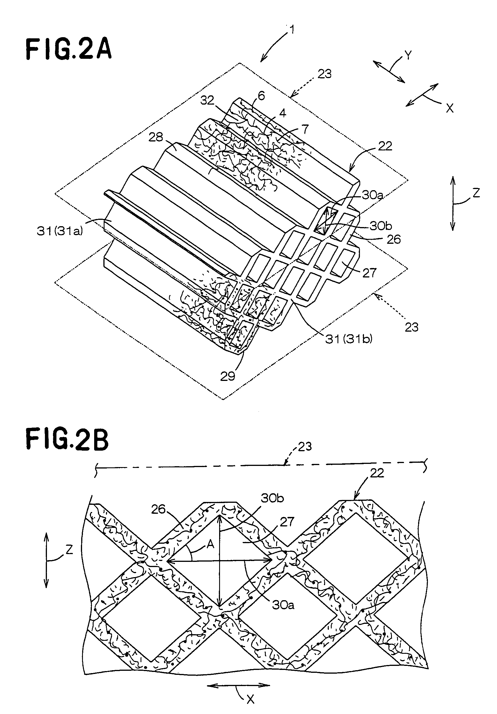 Water-absorbent structure and process for making the same