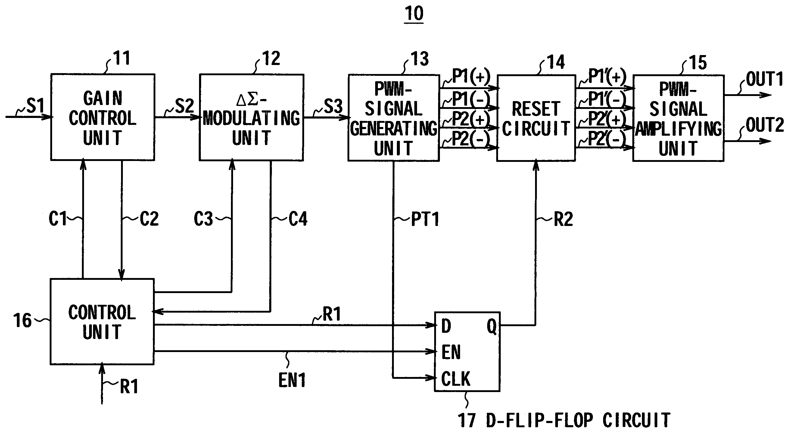 Digital amplifier apparatus and method of resetting a digital amplifier apparatus