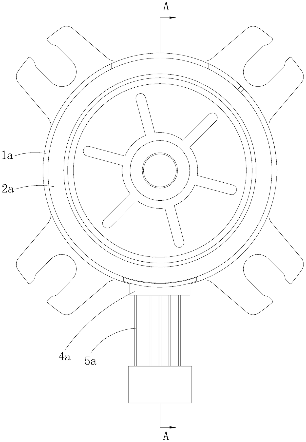 Waterproof sealing structure of plastic-encapsulated stator and bearing end cover and plastic-encapsulated motor