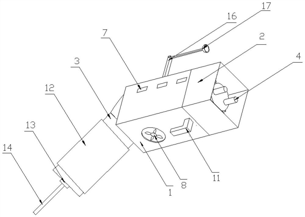 High-heat-dissipation charging gun made of recycled plastic