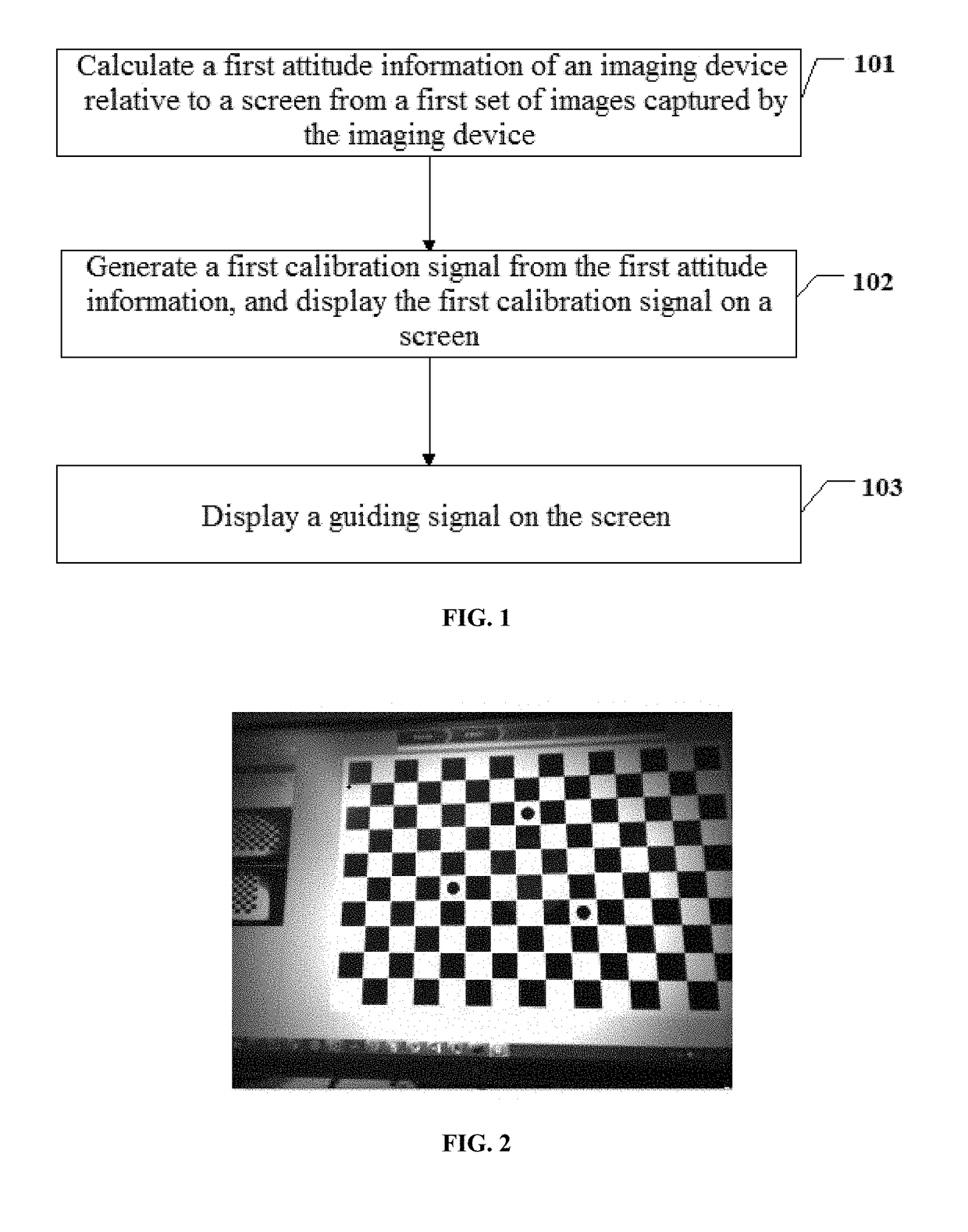 Method for calibrating an imaging device and an imaging device