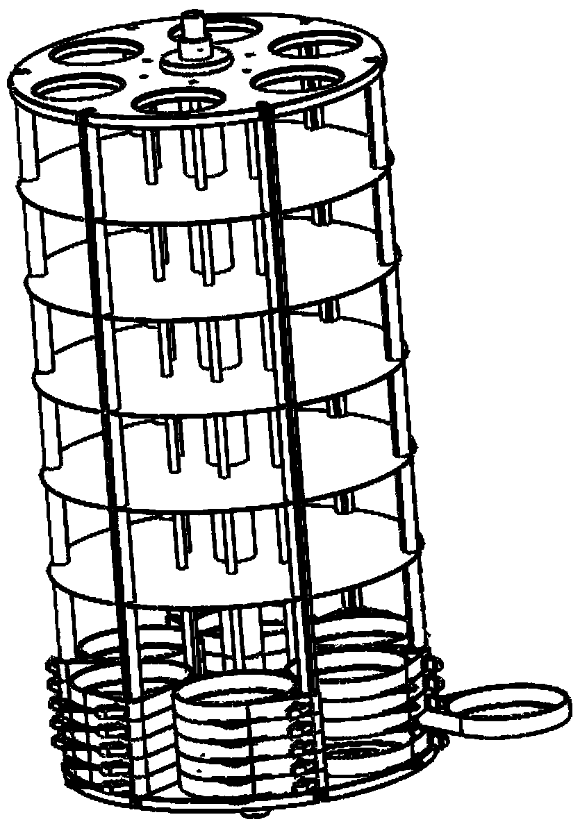 Novel six-disk-position disk cartridge storage device