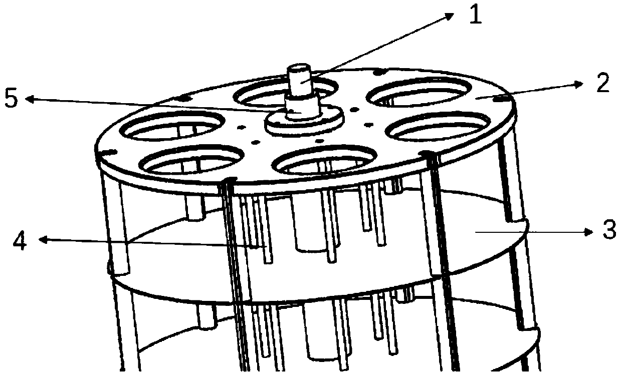 Novel six-disk-position disk cartridge storage device