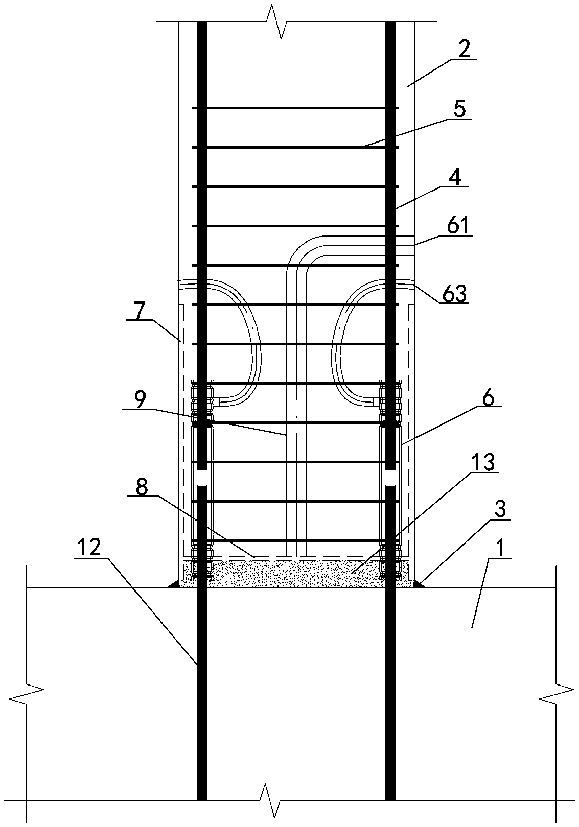 A prefabricated concrete column foot node with outsourcing steel plate and its construction method