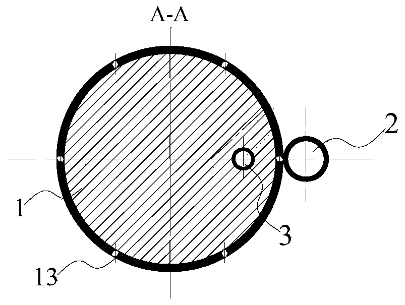 Multi-cavity sectional type descending gas extracting, drilling and water draining device and method