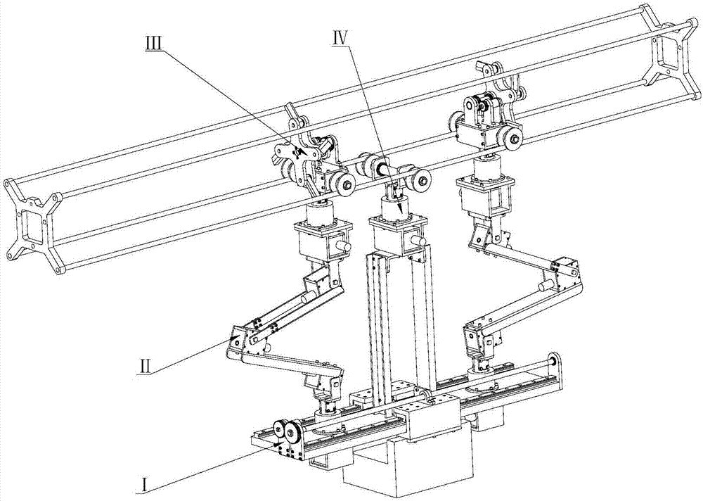 Four-split high-voltage transmission line deicing robot