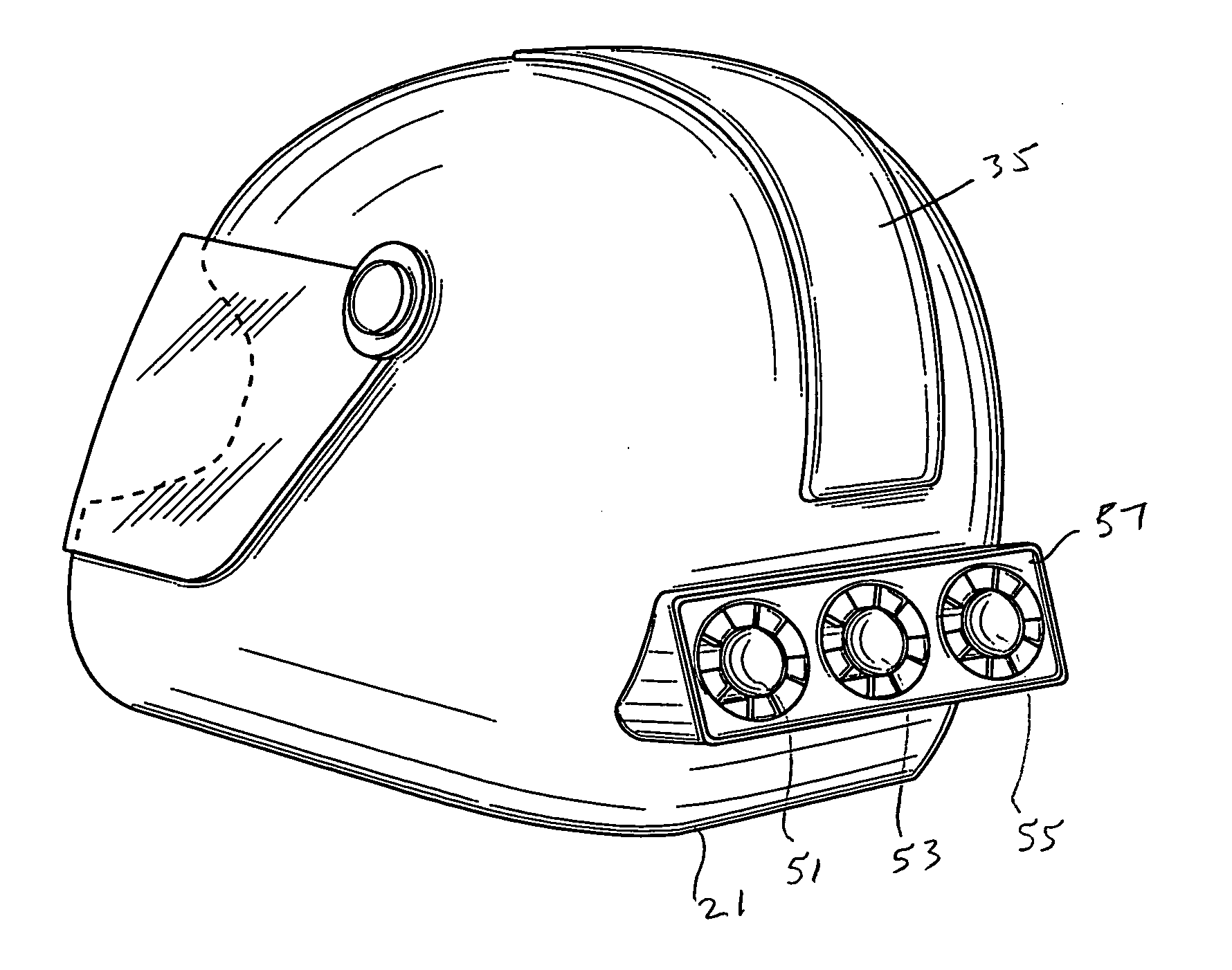 Crash helmet with thermoelectric cooling