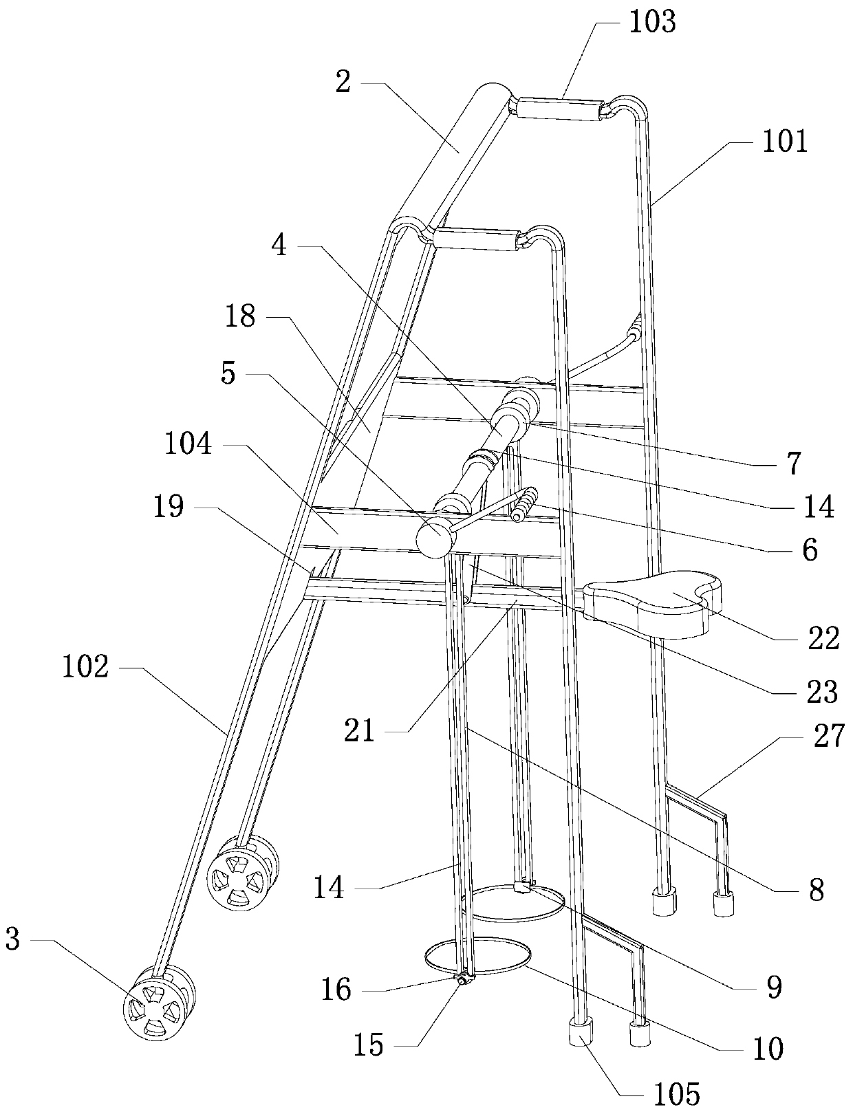 Special waling aid device used in pediatric department