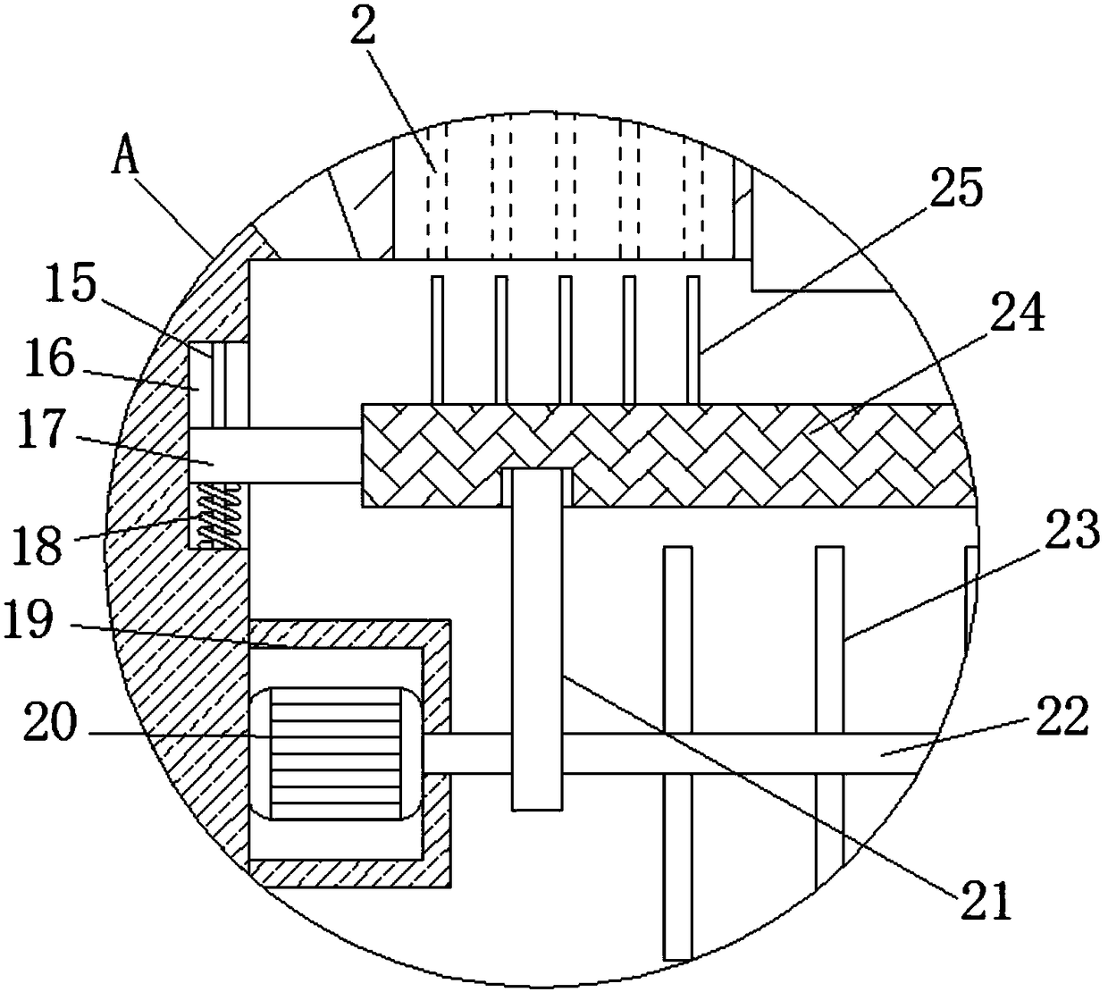 Efficient paint spraying device for ship cabin production