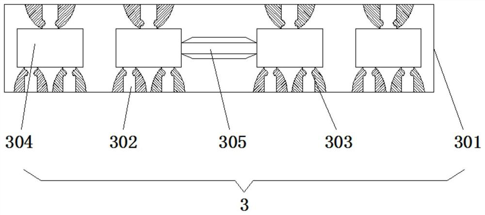 Glue injection opening mold with foot side edge flash removal function