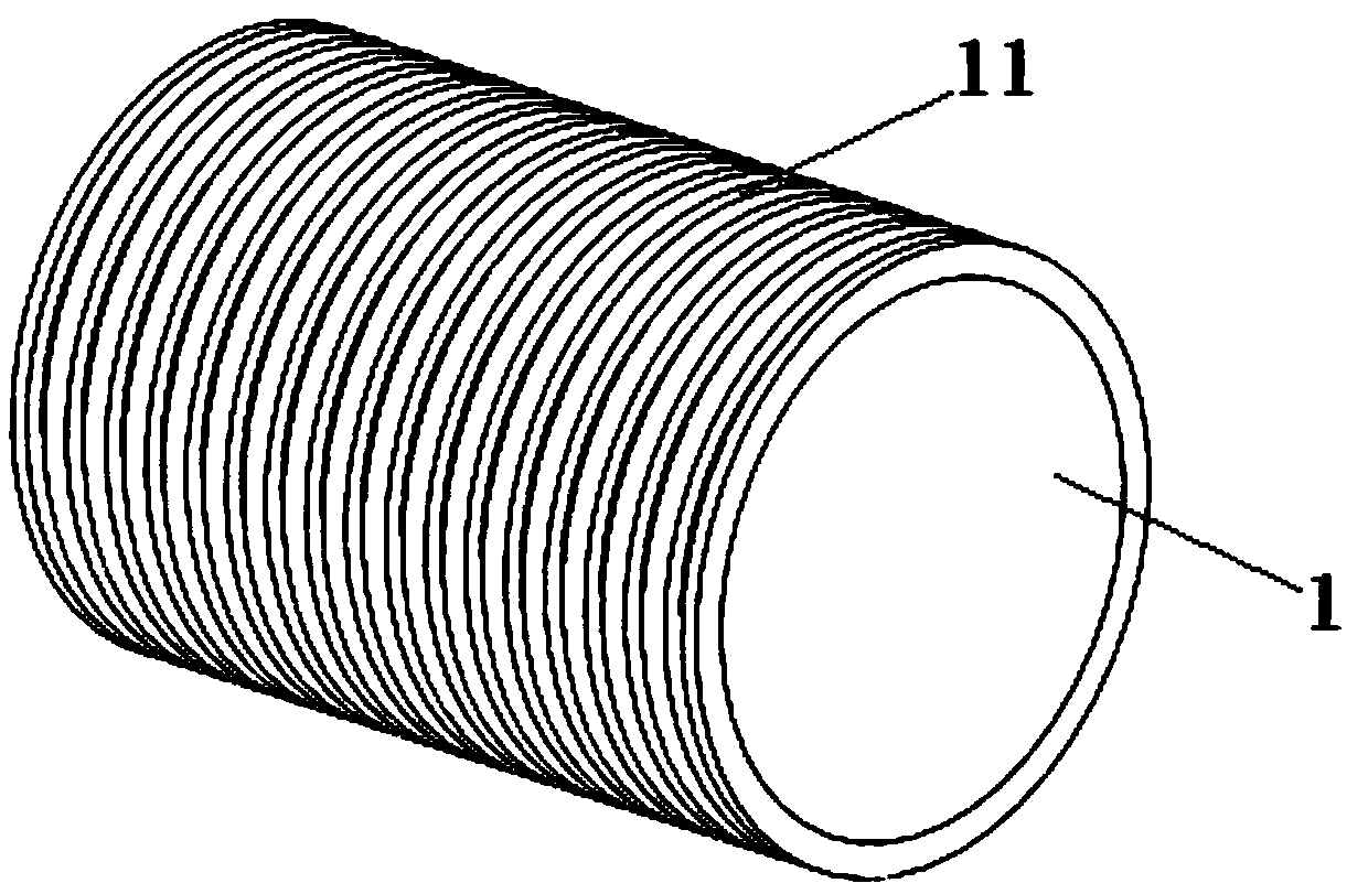 Cast-in excircleself-locking thread air cylinder sleeve and manufacturing technology thereof