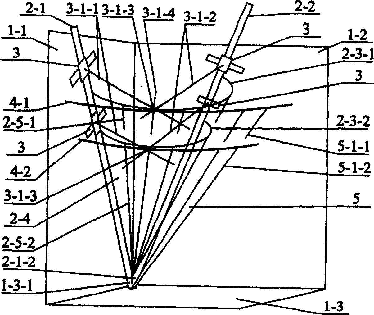 Teaching aid for demonstrating dynamic relations of instant center, pole trace, temporary axis and pole face in fixed point rotation of rigid body