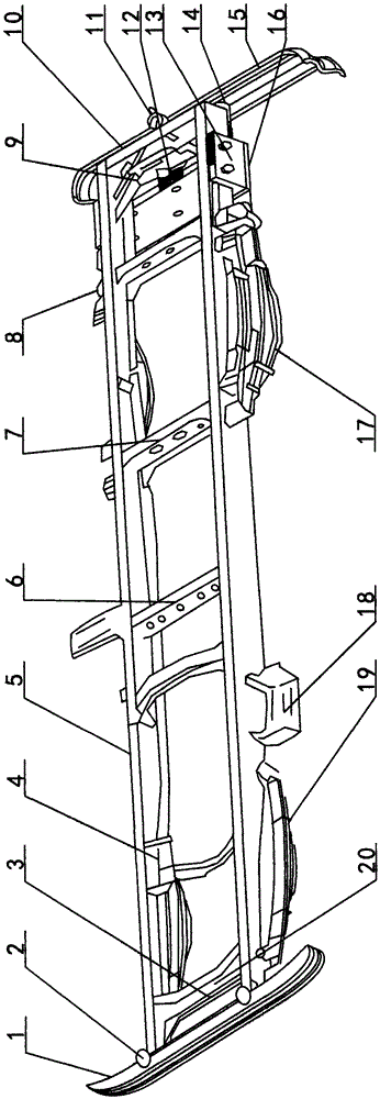 Anti-collision damping device for reversing