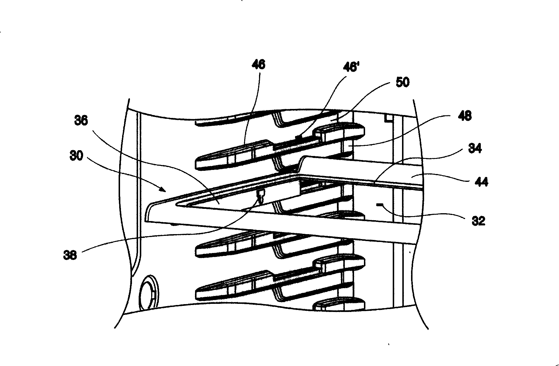 Installation structure of shelf assembly for refrigerator